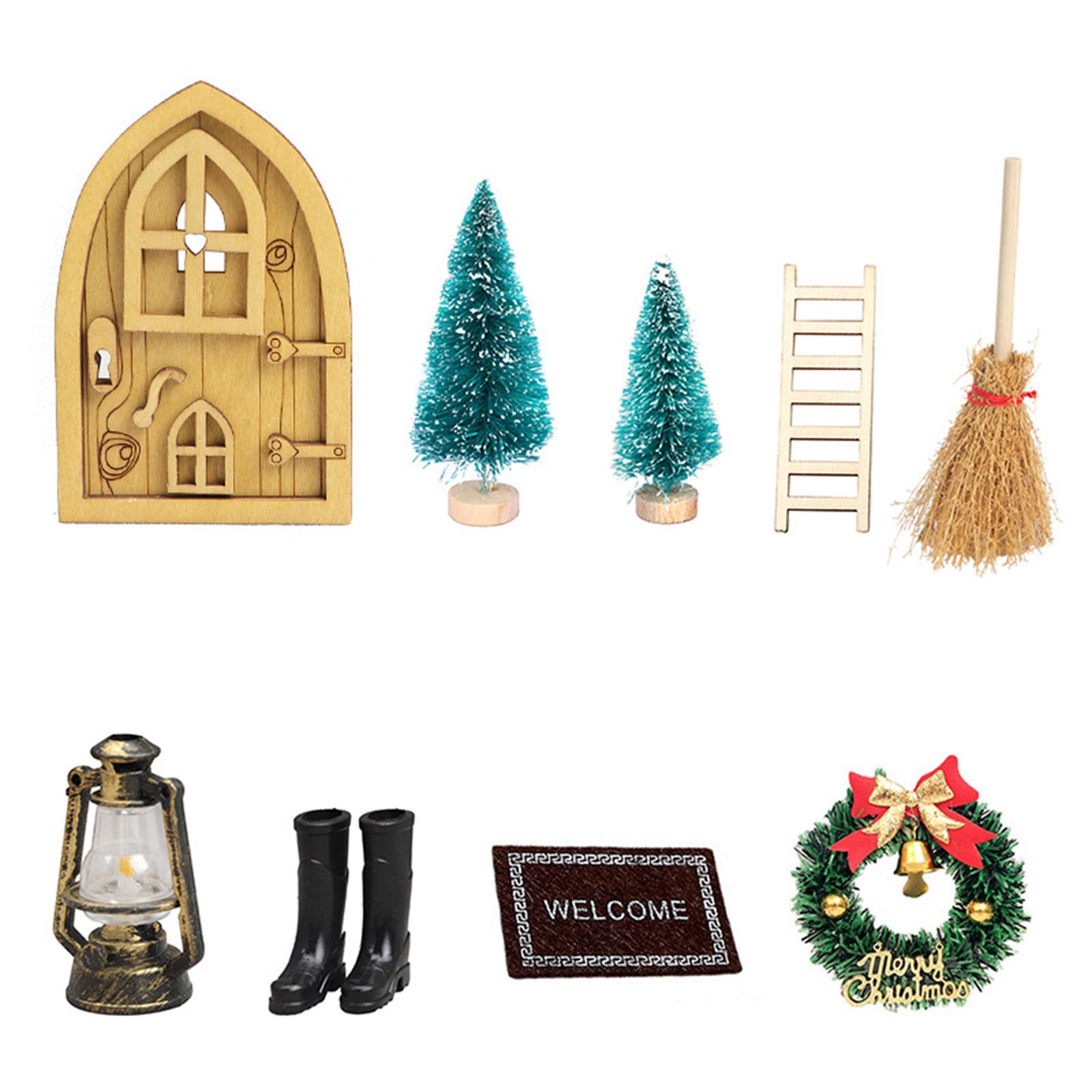Mini Dollhouse Furniture Children Christmas Style Model Toy Furniture Decor House Accessories Dollhouse Furniture Gifts 1