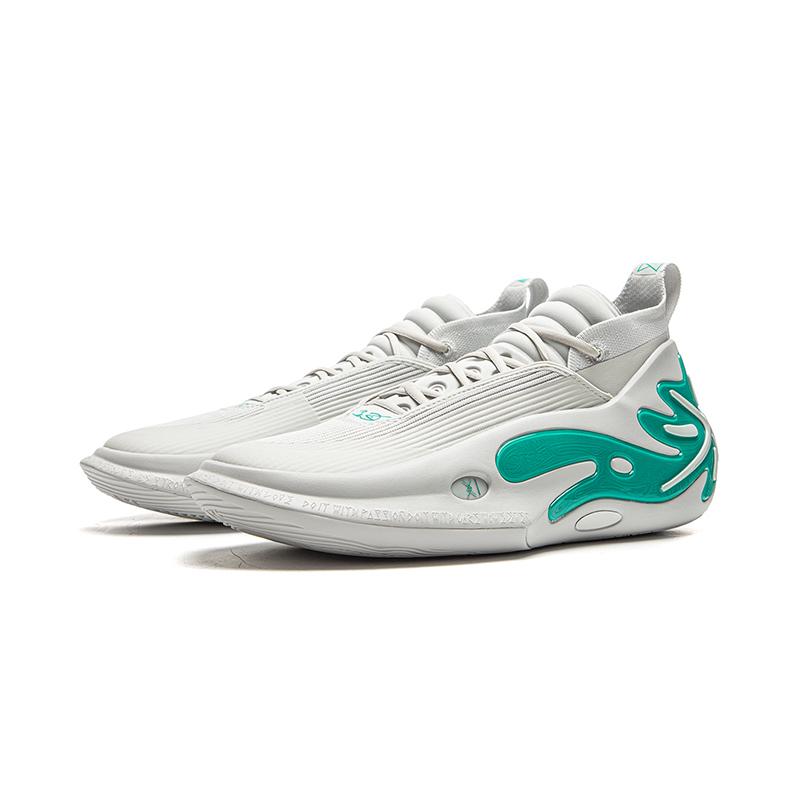 LiNing Wow11 Cushioning Abrasion Resistant Lightweight Mid Top GCU Basketball Shoes Men's Waterdrop Gray