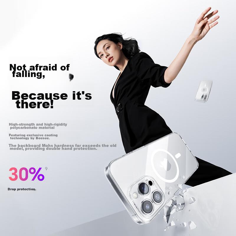 Baseus Ice-Clear Heat Dissipation | 100W Sales], IPhone 16 Pro Max Phone Case, 16 Pro Max Magsafe Magnetic Charging, Ultra-Thin Shockproof