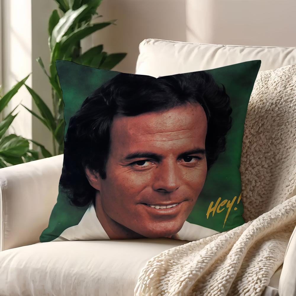 JJulio IIglesias Singer cushion cover For Pillow Printing Sofa Decoration Home Car Room Coffee Shop Office Nordic Simplicity
