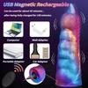 Compact Alien Shaped Remote Vibrating Dildo - Wireless Fake Penis Anal Plug for Women