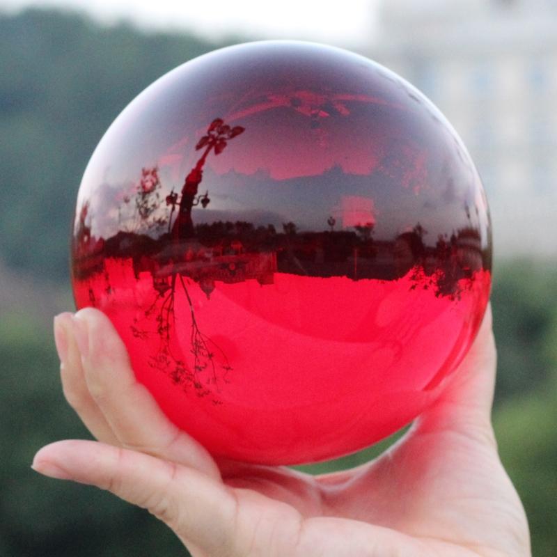 Wholesale Transparent Decorative Purple Pink White Green Yellow Red Blue Black Clear K9 Colored Crystal Glass Balls Solid