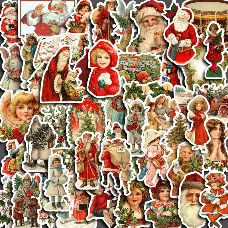 Merry Christmas House Stickers: Santa Claus Planner DIY Decoration - 50 Sheets for Phone & More