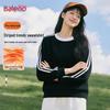 Baleno Women's Color Block Stripe Long Sleeve Sweatshirt