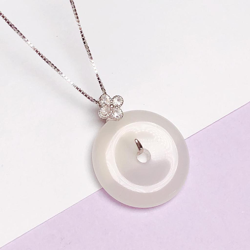 S925 Sterling Silver Jade Gold Safety Buckle Clip - Small DIY Pendant Clasp, Free Shipping