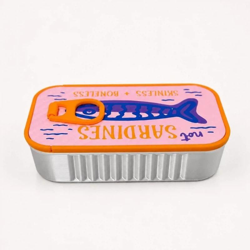 Sardine Tin Jewelry Box 3D Printed Necklace Earring Storage Box Easy Open Lids For Crafts & Packaging Storage