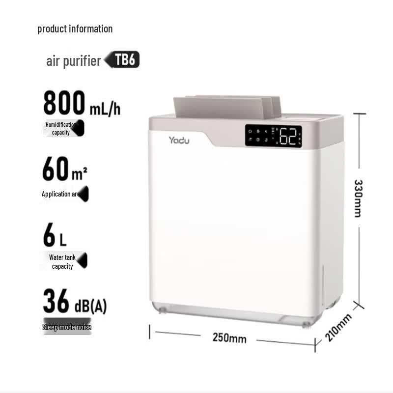YADU SZM800-TB6 Fogless Humidifier CN plug (adapter included)