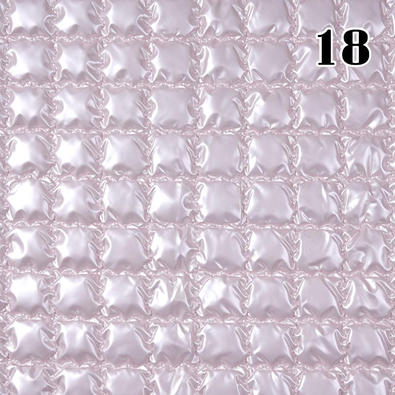 Waterproof PU Polyester Quilting Fabric Shiny Embossing Cotton-padded Fabric For Sewing Jacket Bags Furniture Upholstery