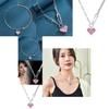 Elegant 2024 New Trendy Heart-shaped Necklace For Women With Mixed Gemstone Accents
