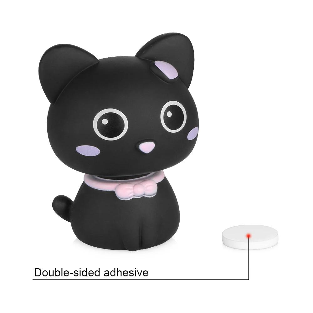 Car Ornaments Cute PVC Shaking Head Cat Figure Dolls Decoration Automobiles Interior Dashboard Nodding Plastics Toys Accessories