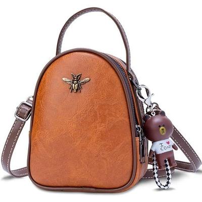 Women's Cross-Body Shoulder Sling Bag Mobile Purse Handbag with Adjustable Strap(Brown)