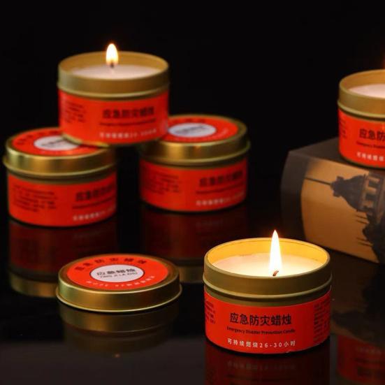 Emergency Candle 30 Hours Smoke-Free Odorless Survival Candle Windproof Emergency Disaster Prevention Candles for Power Outages Camping