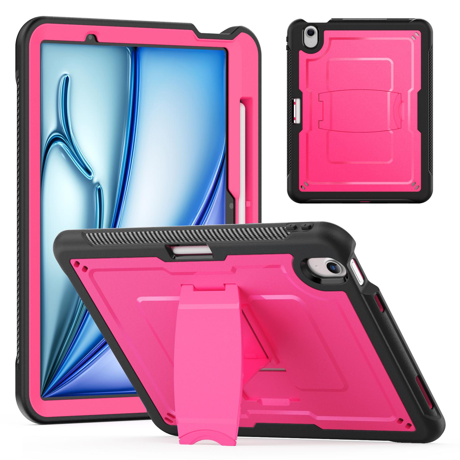 

Для iPad Air 11 (2025)/(2024) Чохол PC+TPE для планшета з прихованою підставкою з цинкового сплаву Rose