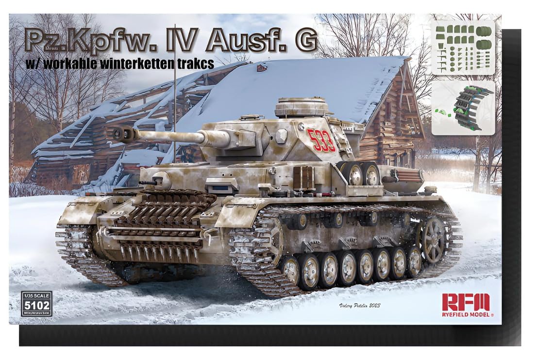 

Ryefield Models Scale Panzer IV G Winterketten Plastic Model RFM5102 1/35 Ausf.