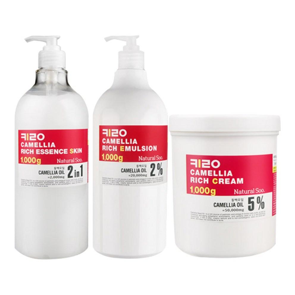 KIROKOS Camellia Riche Skin Care 1000g 3-Piece Set
