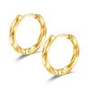 Möbius Men's Korean Style Stainless Steel Hoop Earrings