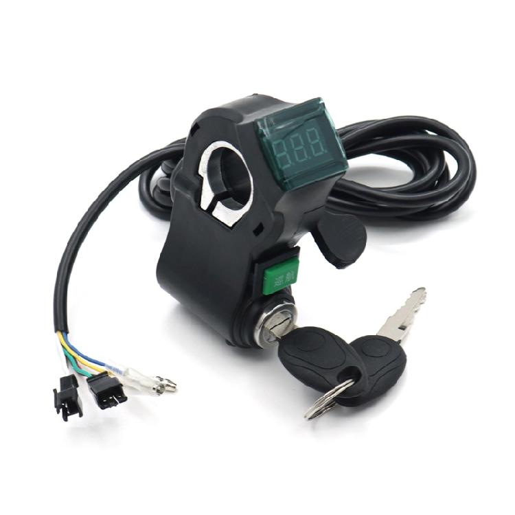Trava de Guidão Segura para Patinetes Elétricos com Display Digital ABS Trava de Interruptor de Guidão para Patinetes Elétricos Simples de Usar