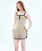Soipeuyukaen Cotton Terry Stripe Button Sleeveless Top