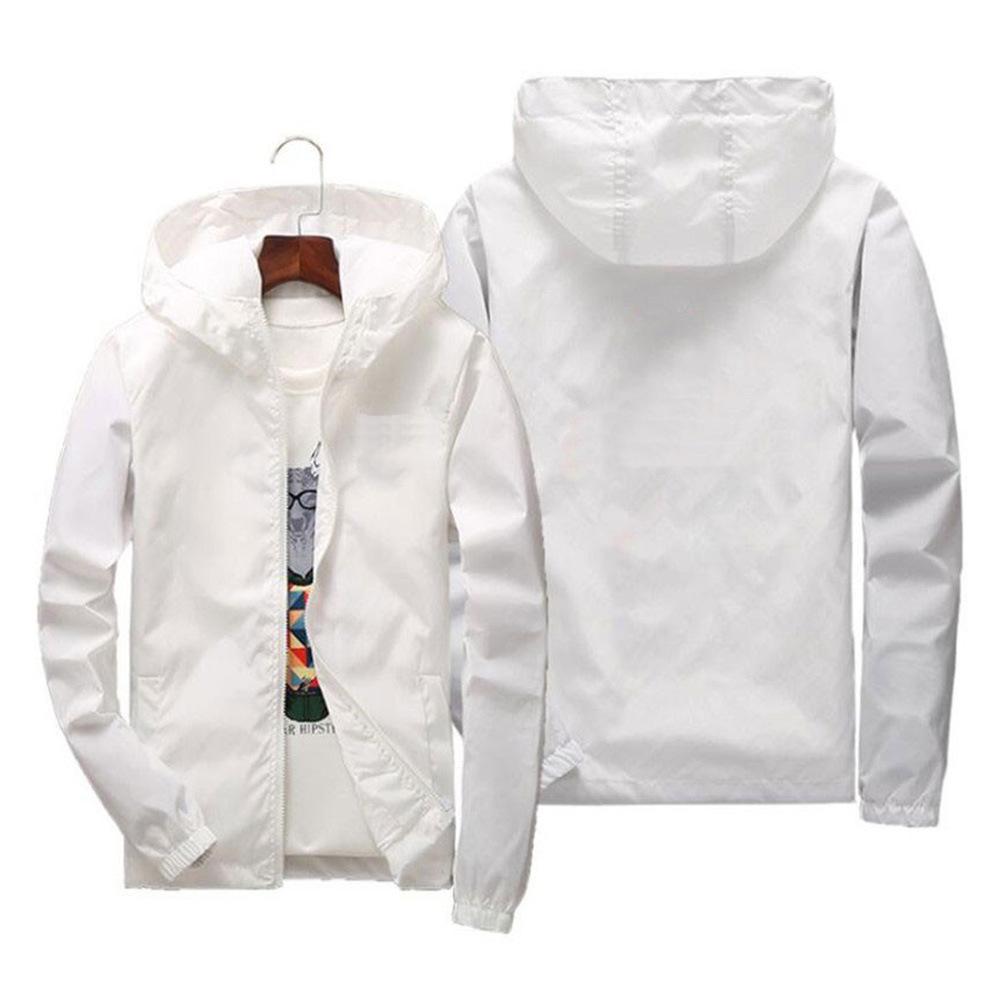 

2022 Men s Windbreaker: Solid Color Jacket with Sun Protection, Custom Logo, Class and Team Uniform, for Spring and Autumn. XL