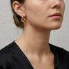 Exquisite Stainless Steel Heart Love Hoop Earrings for Women Punk Hiphop Imitation Pearl Drop Earrings Waterproof Jewelry