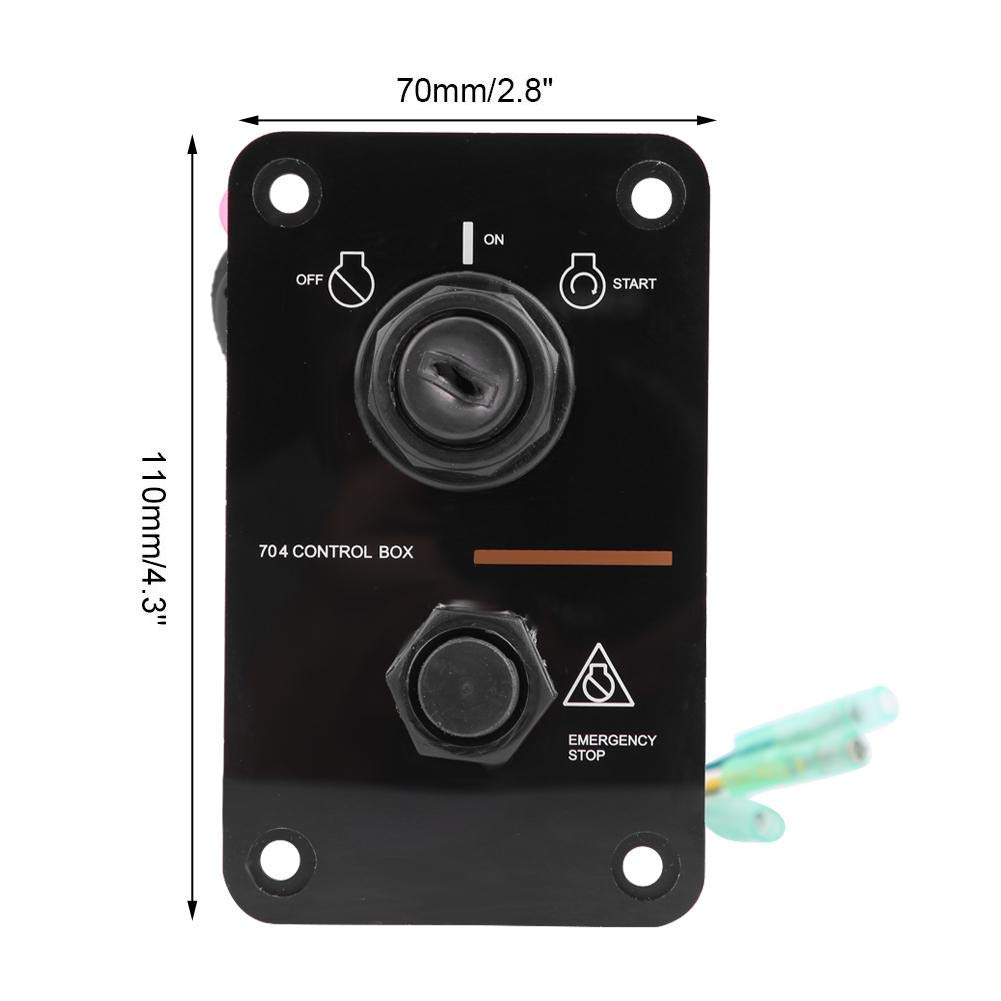 Keenso 12V Waterproof Switch Panel Assembly with Single Key Engine Ignition Key for Outboard Motor Yachts