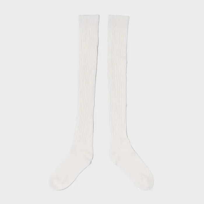 Classic Ribbed Knee Socks (ivory)