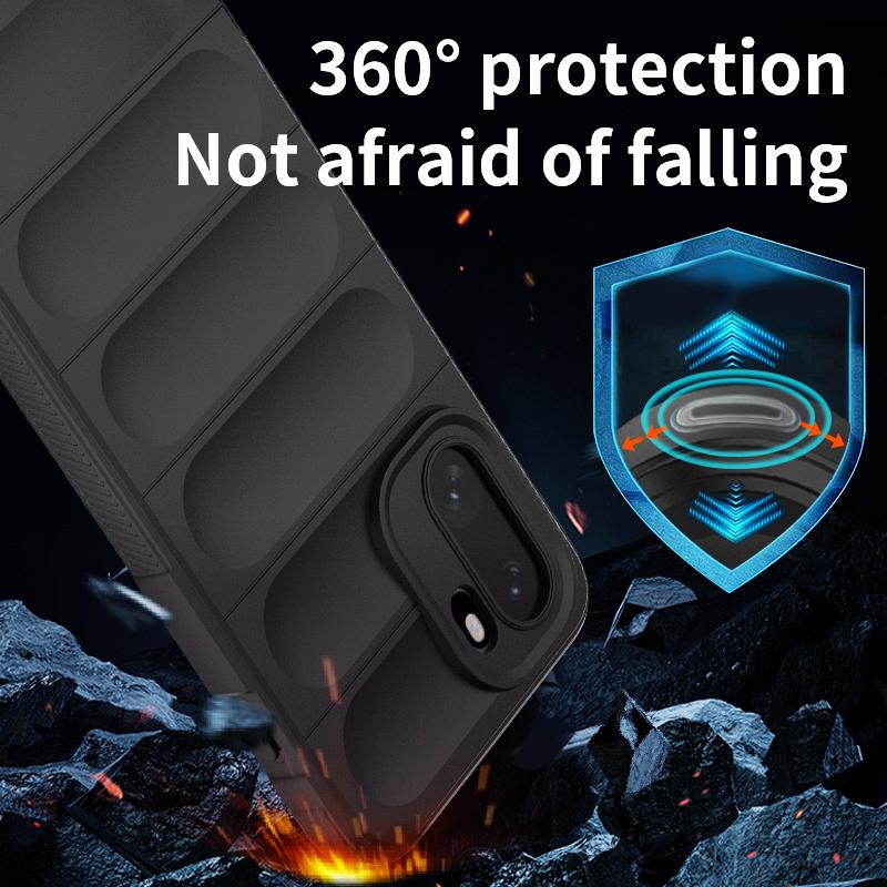 KEYSION Heavy Duty Shockproof Matte Phone Case for OnePlus 15R Anti-skid Soft Silicone Phone Back Cover for OnePlus 1+Ace 6 6T