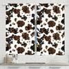 2 pieces - Textured cow spot pattern printed curtains   window decorations   home decorations   room decorations