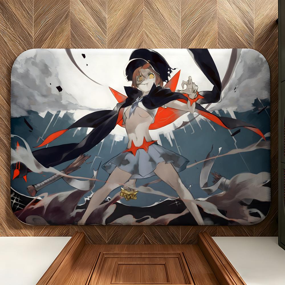 Anime K-Kill La K-Kill Floor Mat Soft Flannel Floor Mat Suitable for Entryways, Living Rooms, Bedrooms, and Bathrooms