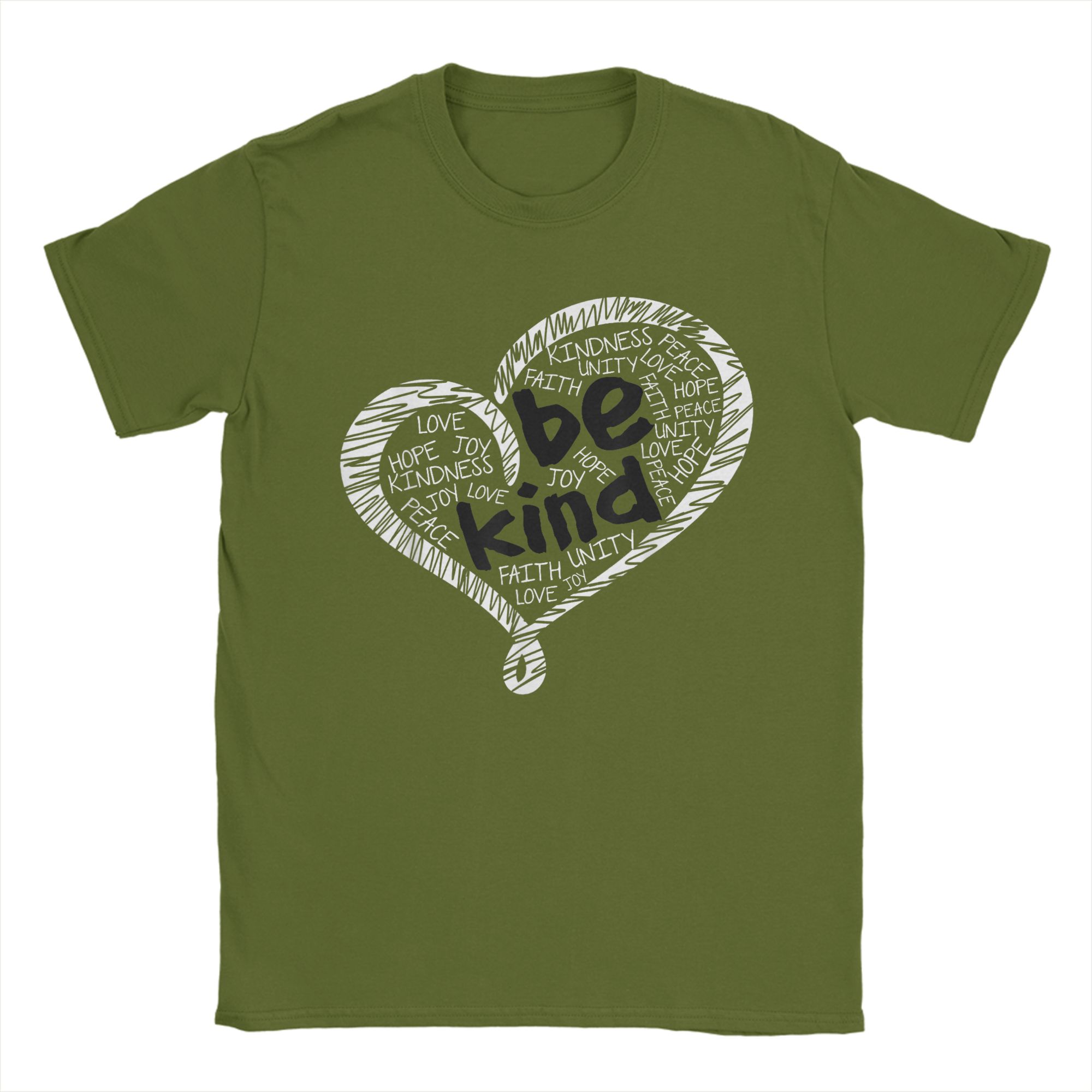 Футболка День Единства Оранжевая Против Буллинга Будь Добрым Сердце Доброта Футболка Лето Хип-Хоп Футболки Мужчины Хлопок Круглый Вырез Большой Размер Топ 4XL