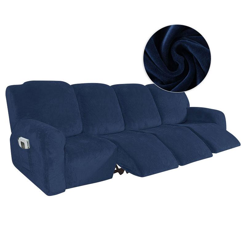 1/2 Seater Stretch Recliner Sofa Cover Soft Velvet Lazy Boy Armchair Covers Elastic Non Slip Sofa Slipcovers for Living Room