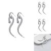 Elegant Alloy Snake Earrings For Women Trendy Zodiac Animal Design 2022 Winter Fashion