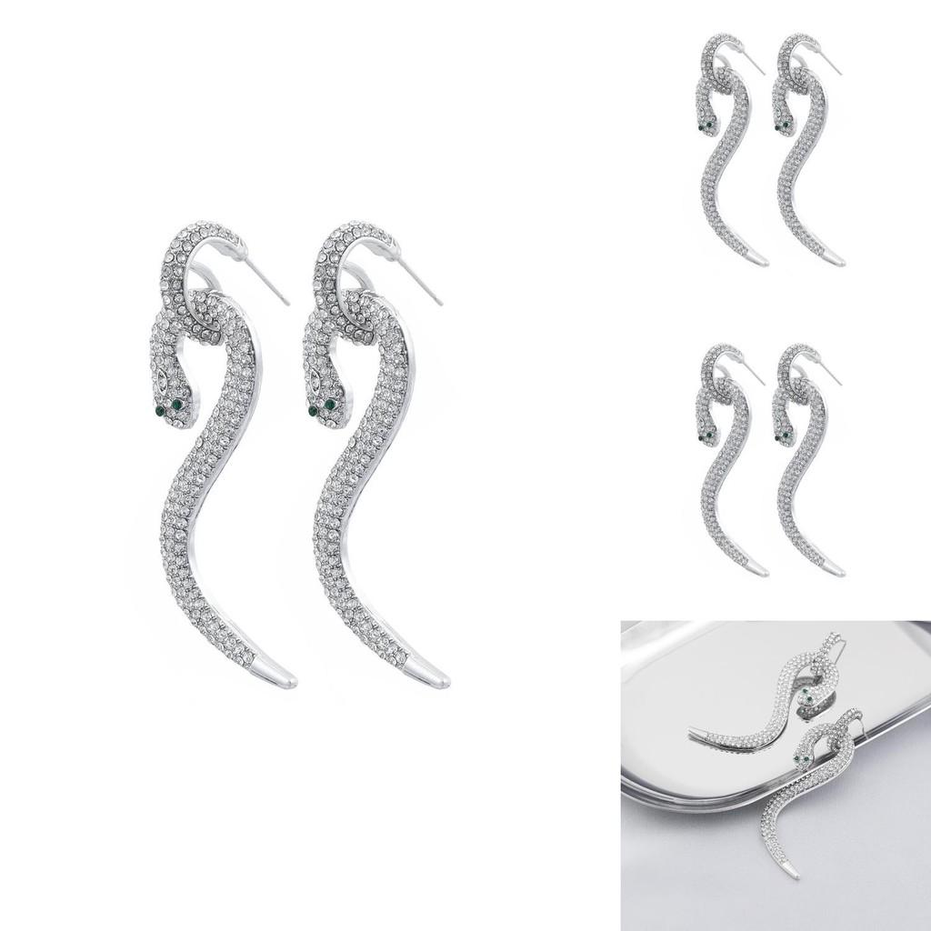 Elegant Alloy Snake Earrings For Women Trendy Zodiac Animal Design 2022 Winter Fashion