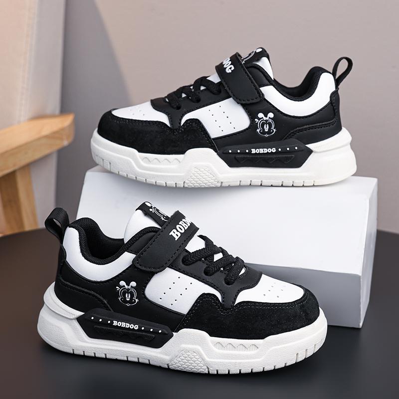 Children's Fashion Velcro Thick Sole Height Increasing Low Cut Casual Board Shoes Outdoor Casual Sports Shoes 28-38