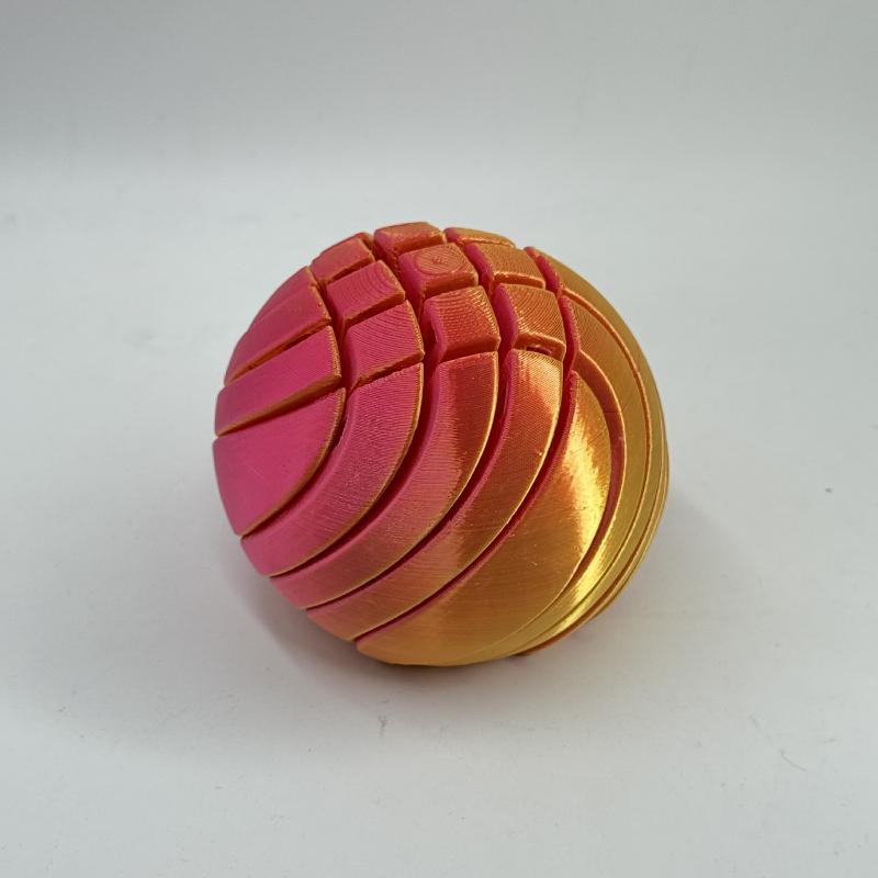1Pcs 3D Printed Twistsphere Props Gear Liquid Flow Ball With Rotating Design Anxiety Relief Toys Slime Ball Toy