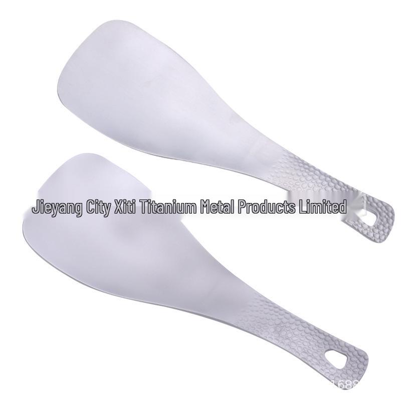 Durable Non-Stick Pure Titanium Rice Serving Spoon - Anti-Scald, Portable, Thickened Kitchen Cutlery