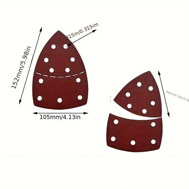 70Pcs152 * 105mm palm separation special-shaped sandpaper back fleece self-adhesive mouse fleece, can be used for grinding
