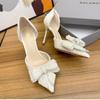 Ladies new luxury high heels pointed elegant pumps Hollow water drill single shoes ladies fashion comfortable sandals