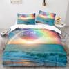 Sea Wave Duvet Covers Beach Rainbow Bedding Set Seaside Comforter Cover Queen/King/Full/Twin Size Quilt Cover for Girls Boys