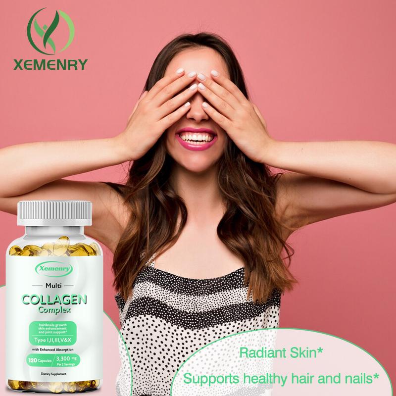 Collagen Complex 3300mg- Type I, II, III, V, X - Hydrolyzed Collagen, Anti-Aging