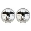 1/2/3Pcs Raven Skull Souvenir Coin Double-Sided Attitude Crow Challenge Coin Token of Freedom Humor