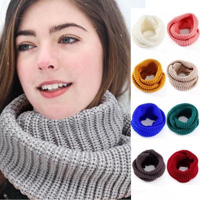 Unisex Femei Iarna Warm Infinity 2 Circle Cable Knit Cowl Gate Scarf Shawl