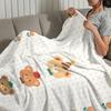 Cute Bear Birthday Art Cartoon kid soft warm plush blanket for dorm sofa living room pet hogar bedroom gift nap home Flannel