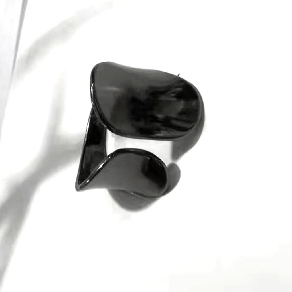 Korean-Japanese Silver Geometric Knuckle Ring for Women