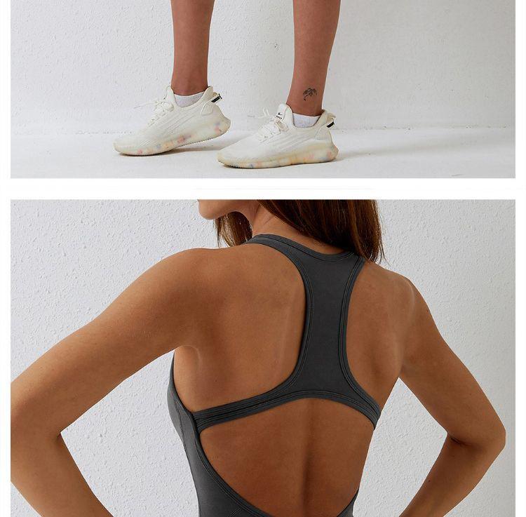 Women's Backless High-Waisted Slimming Yoga Bodysuit with Chest Pads - Stylish for Southeast Asia, European, and American Fashion