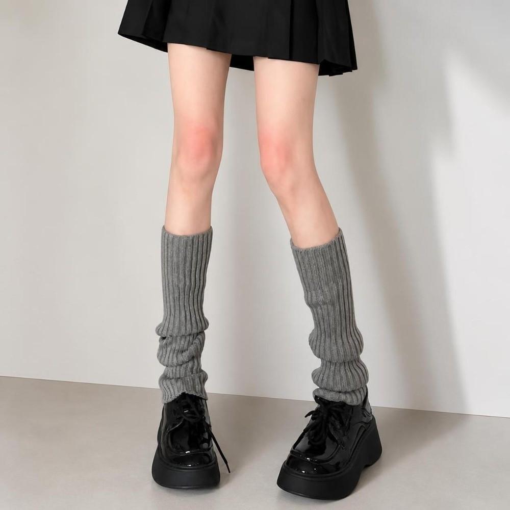 40/5070cm Length Knitted Leg Warmers Knitted Wool Leg Warmers Vintage Crochet Socks Autumn Winter