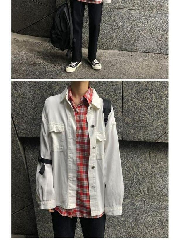 Women's Retro White Denim Jacket - Korean Hong Kong Style, Versatile Casual Loose Fit, Short for Spring/Autumn