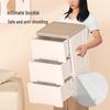 Simple Plastic 3-Layer Bedside Storage Cabinet