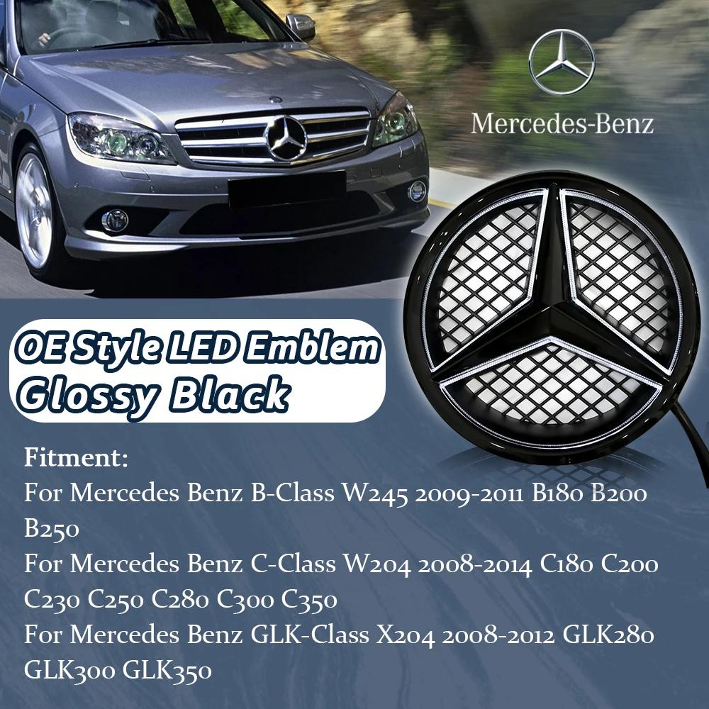 2025 Hot For Benz Chrome Black OE Style Emblems For Mercedes Benz B C GLK W245 W204 X204 High Quality ABS Front Grill Illuminate