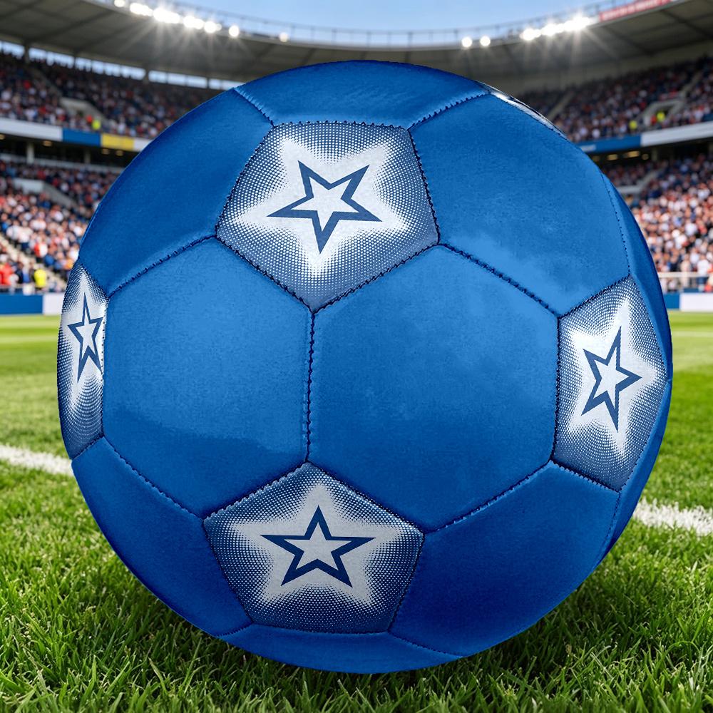 1pc Blue Star Size 5 Soccer Ball Professional Match Training Football Durable Outdoor Sports Ball, Q110